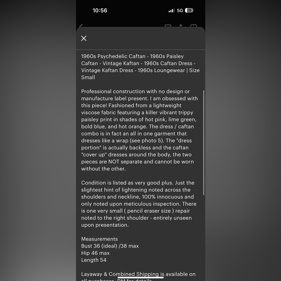 1960s Caftan - Picture 6 of 8